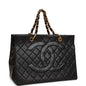 Chanel Grand Cc Timeless Tote Bag Black Lambskin Gold Hardware