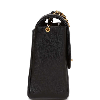 Chanel Medium Diana Flap Bag Black Caviar Gold Hardware