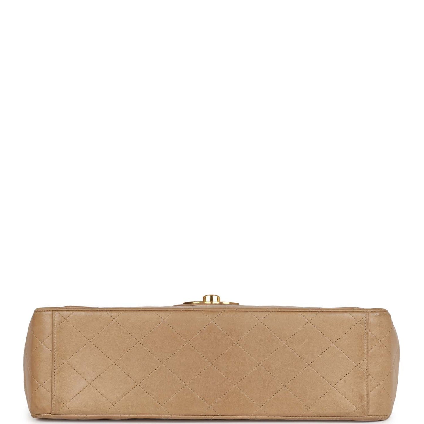 Chanel Xl Maxi Flap Bag Beige Lambskin Gold Hardware