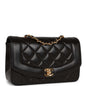 Chanel Small Diana Flap Bag Black Lambskin Gold Hardware