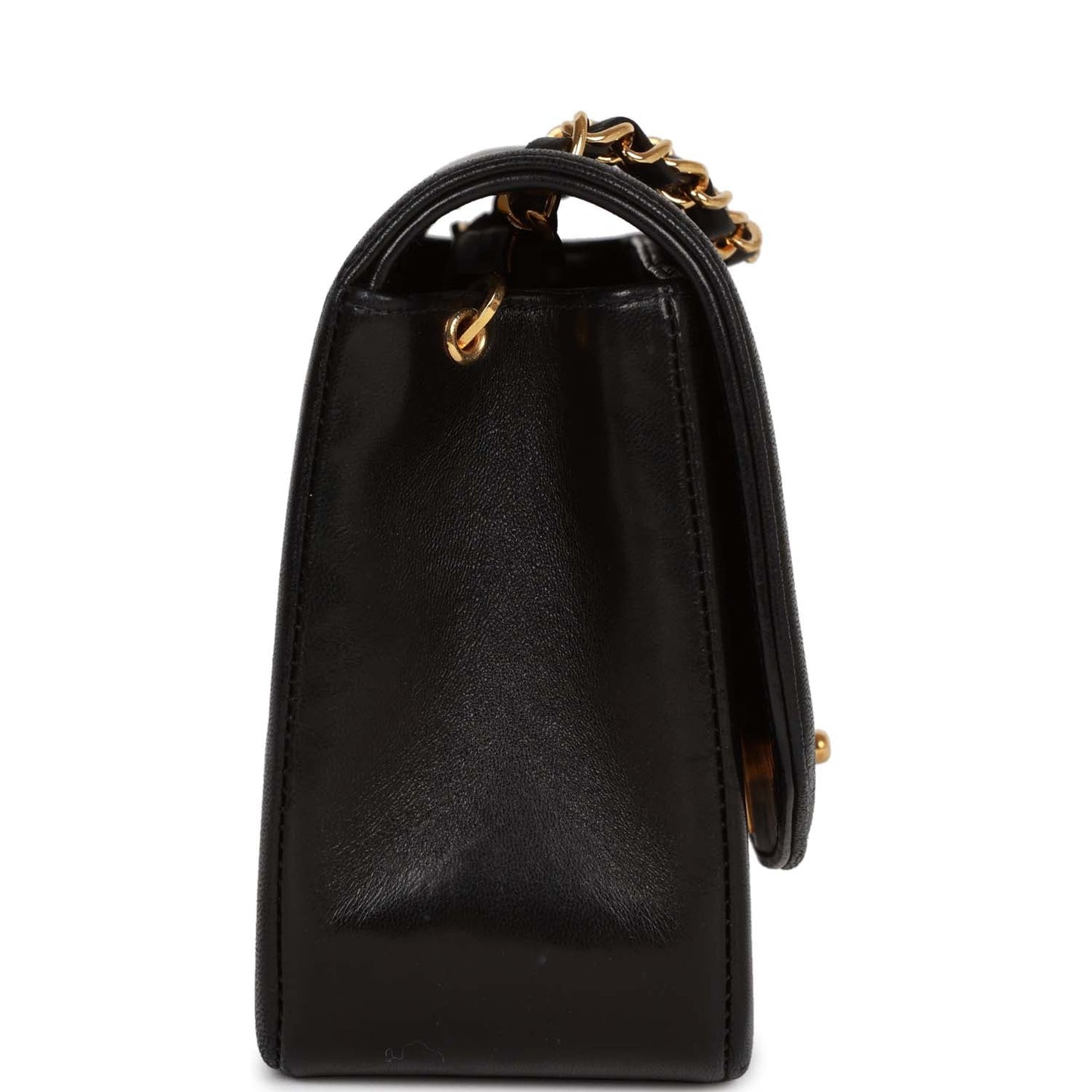 Chanel Small Diana Flap Bag Black Lambskin Gold Hardware