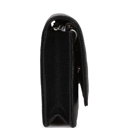 Chanel Wallet On Chain WOC Black Caviar Silver Hardware