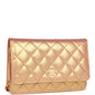 Chanel Wallet On Chain WOC Gold Metallic Calfskin Antique Gold Hardware