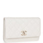 Chanel Wallet On Chain WOC White Caviar Light Gold Hardware