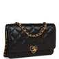 Chanel Heart Wallet On Chain WOC Black Lambskin Antique Gold Hardware