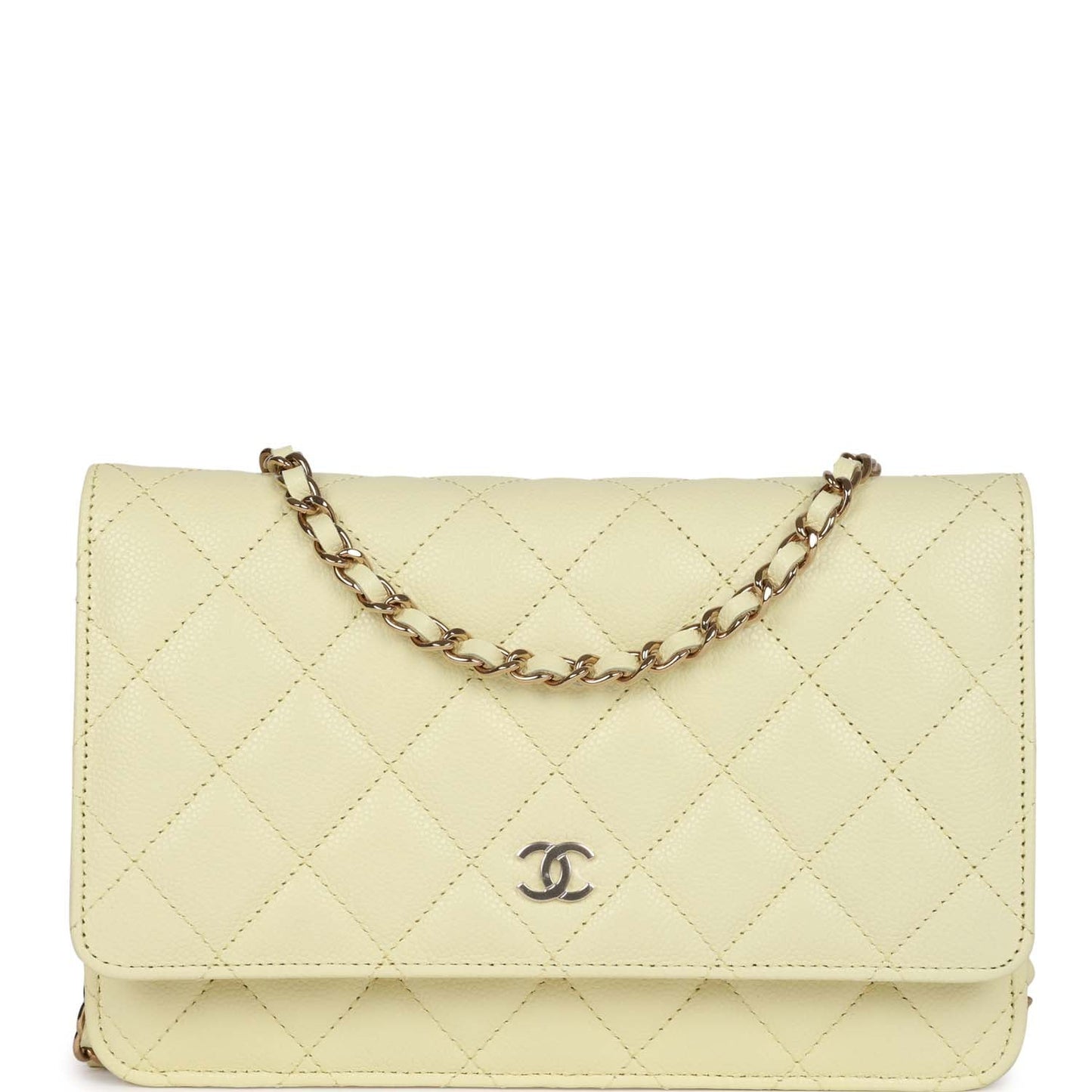 Chanel Wallet On Chain WOC Yellow Caviar Light Gold Hardware