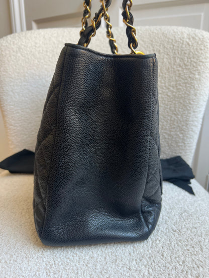 Chanel Black Caviar Grand Shopper Tote Gold Hardware (GST)