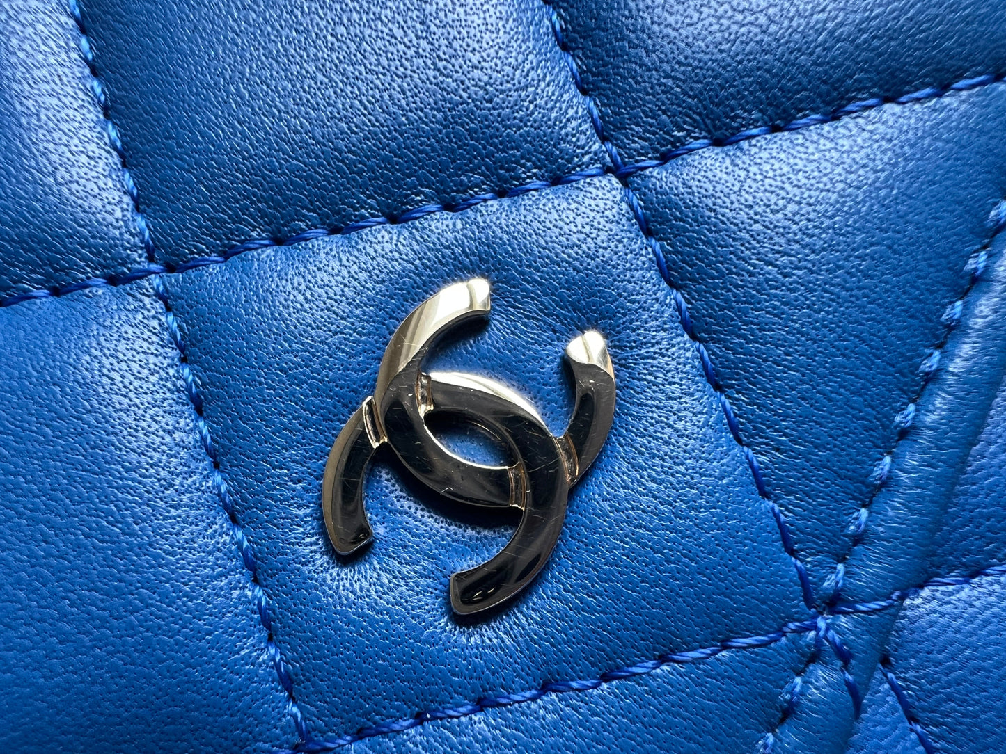 Chanel Blue Lambskin Wallet on Chain (RRP £2,930)
