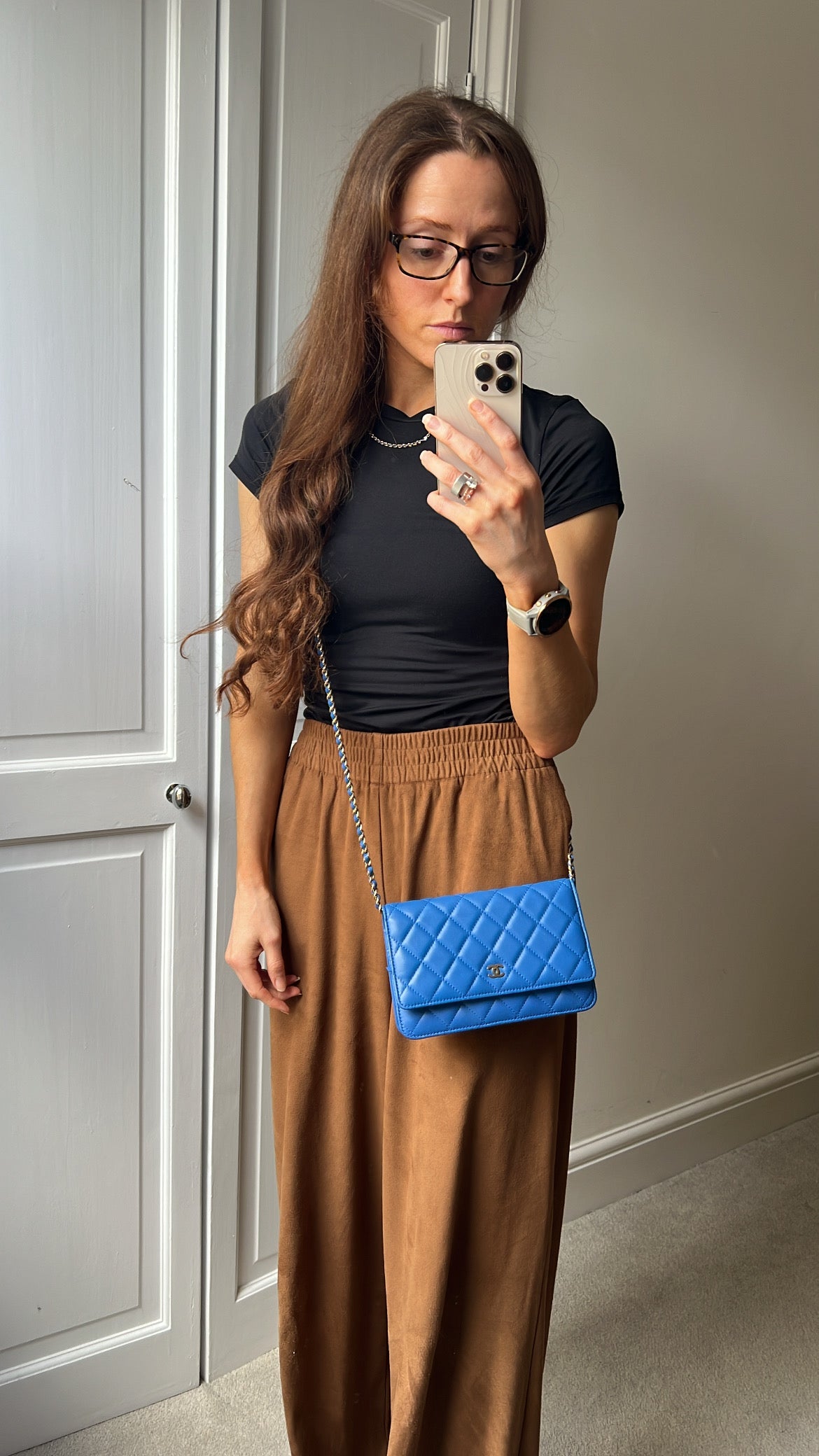 Chanel Blue Lambskin Wallet on Chain (RRP £2,930)