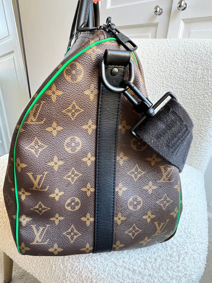 Louis Vuitton Keepall Bandouliere 50 Monogram Macassar and Minty Green (RRP £2,520)