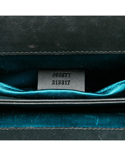 Small Suede Chain Crossbody Bag with Leather Trim