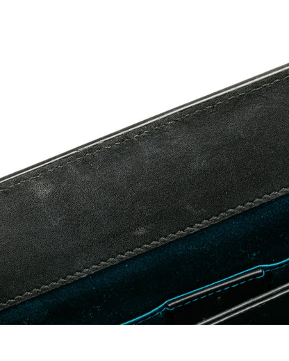 Small Suede Chain Crossbody Bag with Leather Trim