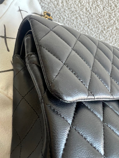 Chanel Medium Classic Flap in Black Lambskin Gold hardware (RRP £9090)