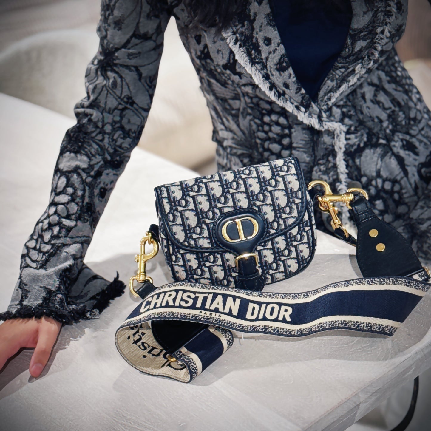 Christian Dior Oblique Jacquard Small Bobby Bag Tws