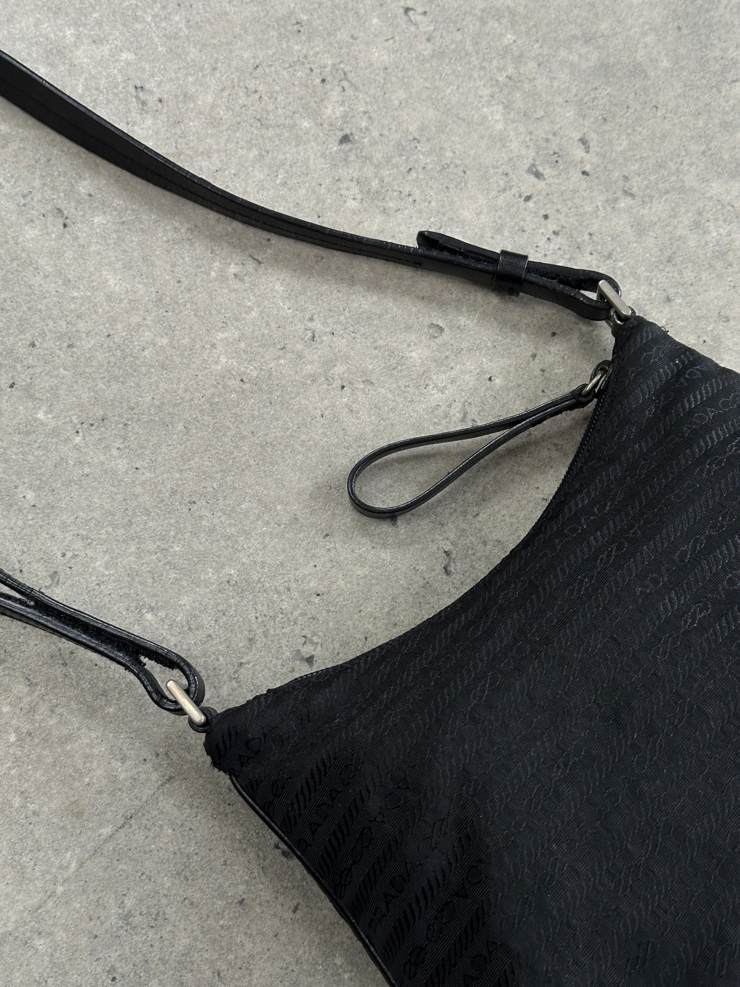 Prada Nylon Tessuto Monogram Crossbody Bag
