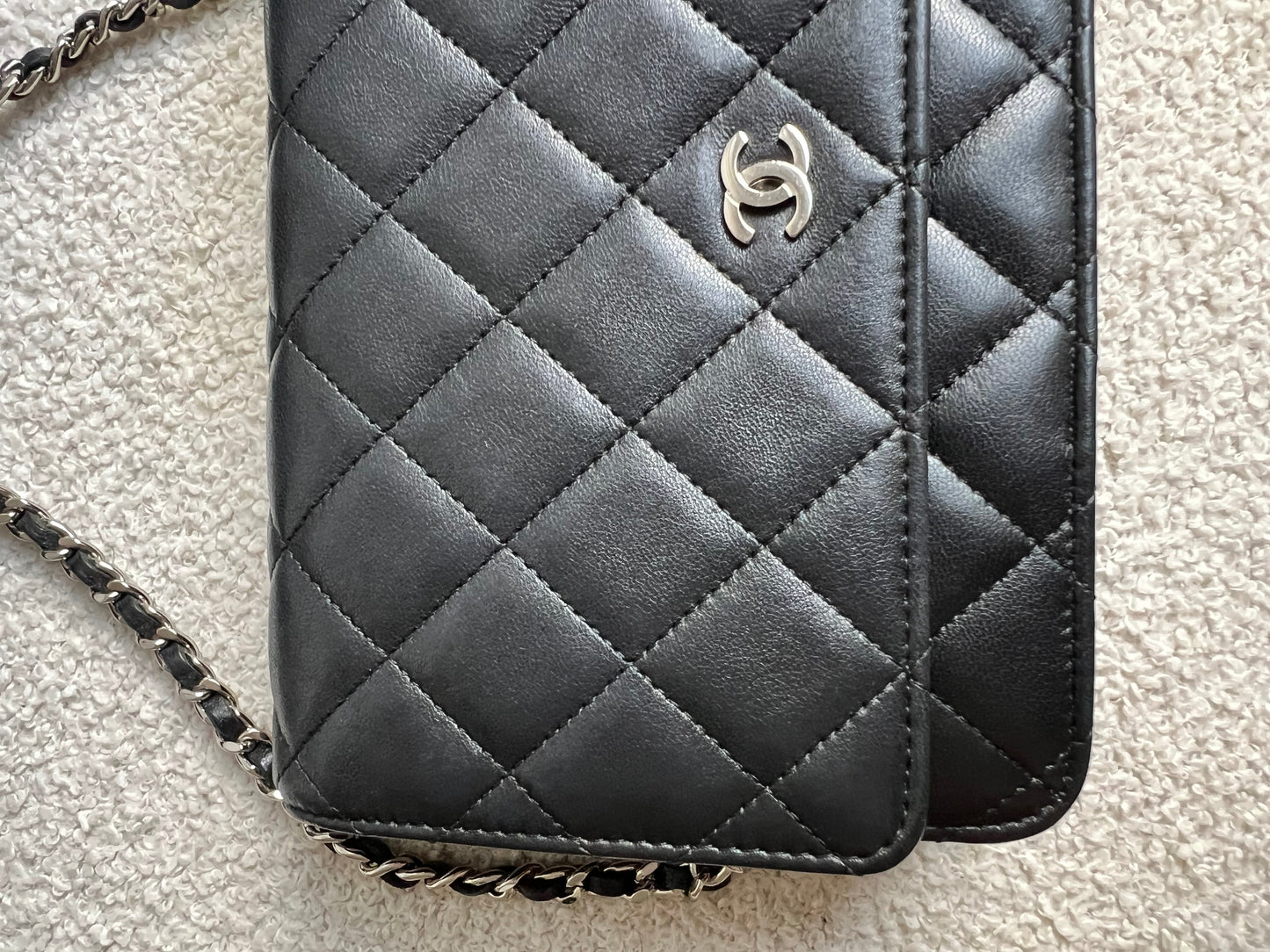 Chanel Wallet on Chain in Black Lambskin Silver Hardware (RRP £2,930)