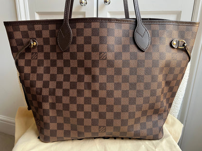 Louis Vuitton Neverfull MM Damier Ebene Rose Ballerine (RRP £1470)