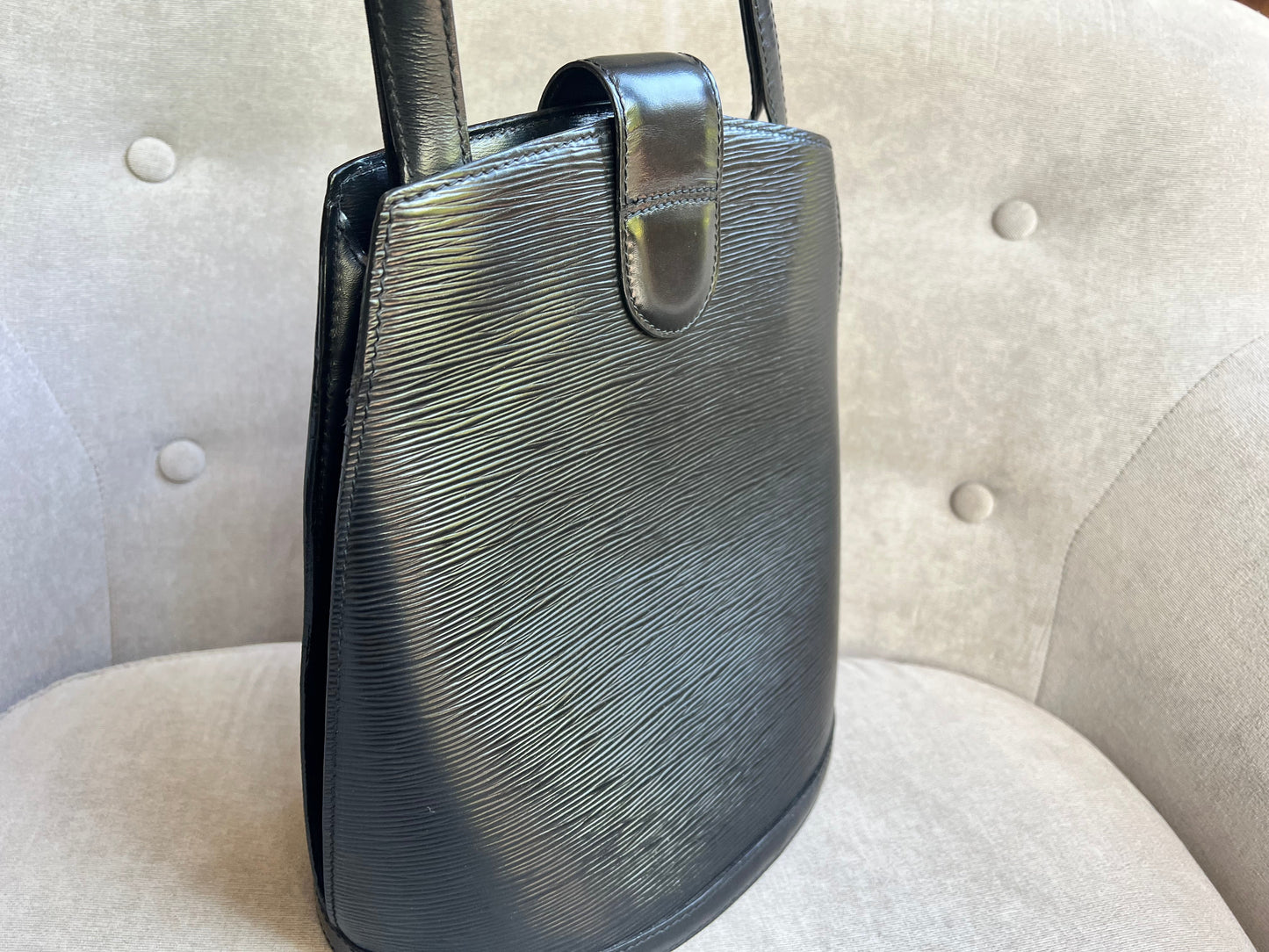 Louis Vuitton Vintage Black Epi Leather Cluny
