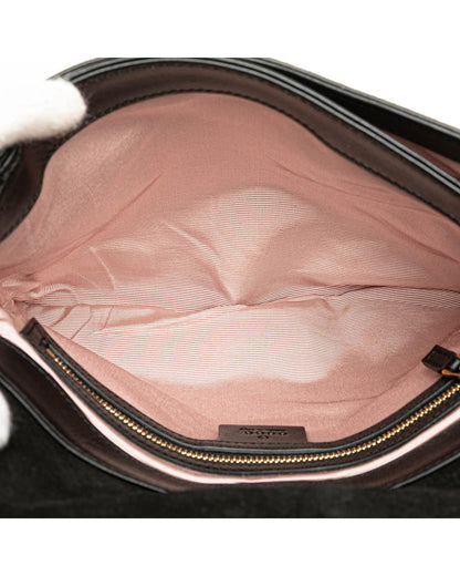 Suede Leather Crossbody Bag with Calf Leather Trim