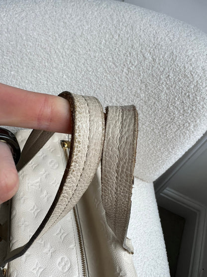 Louis Vuitton Inspiree in Cream Empreinte Leather with gold hardware