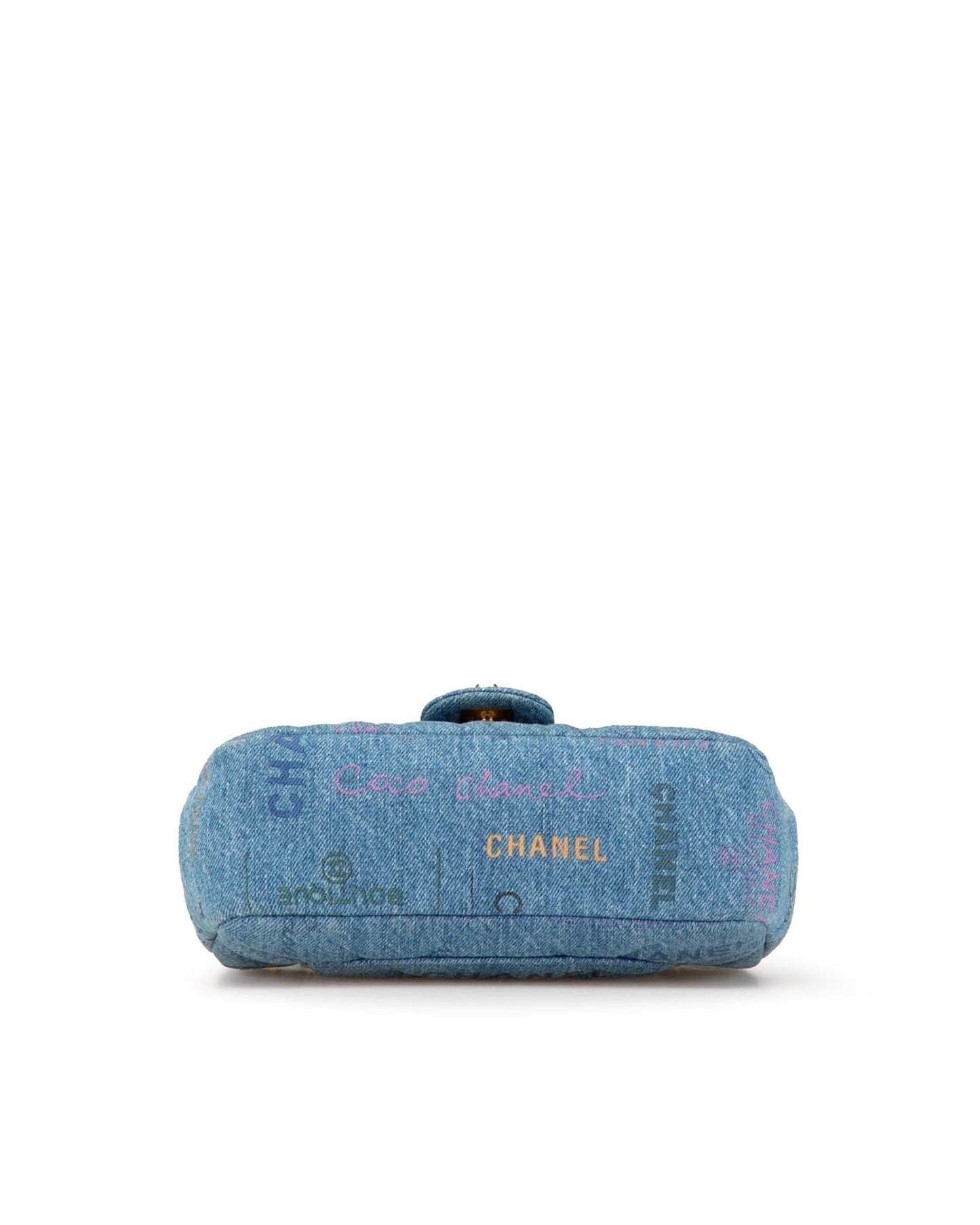 Mini Rectangular Quilted Denim Crossbody Bag