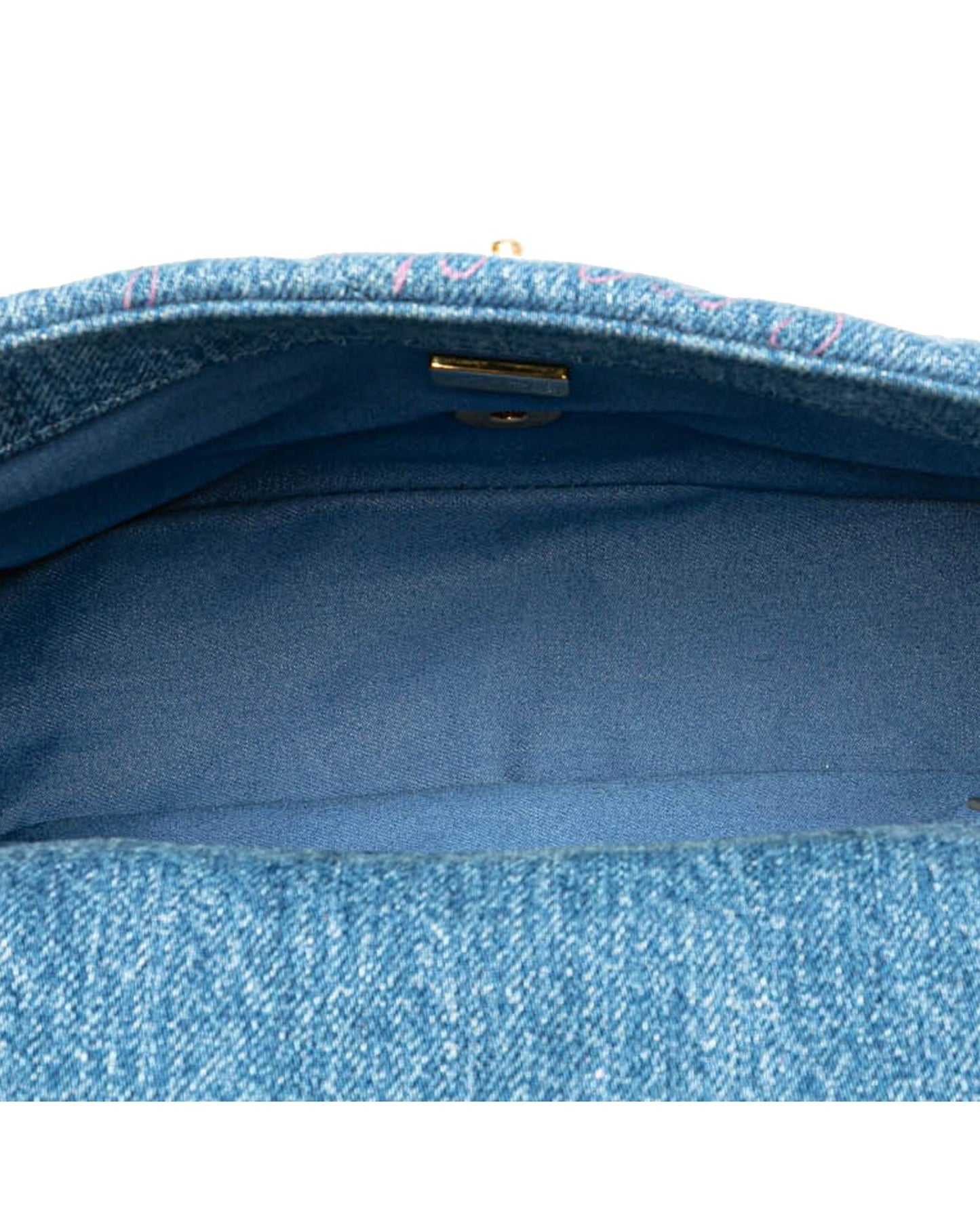 Mini Rectangular Quilted Denim Crossbody Bag