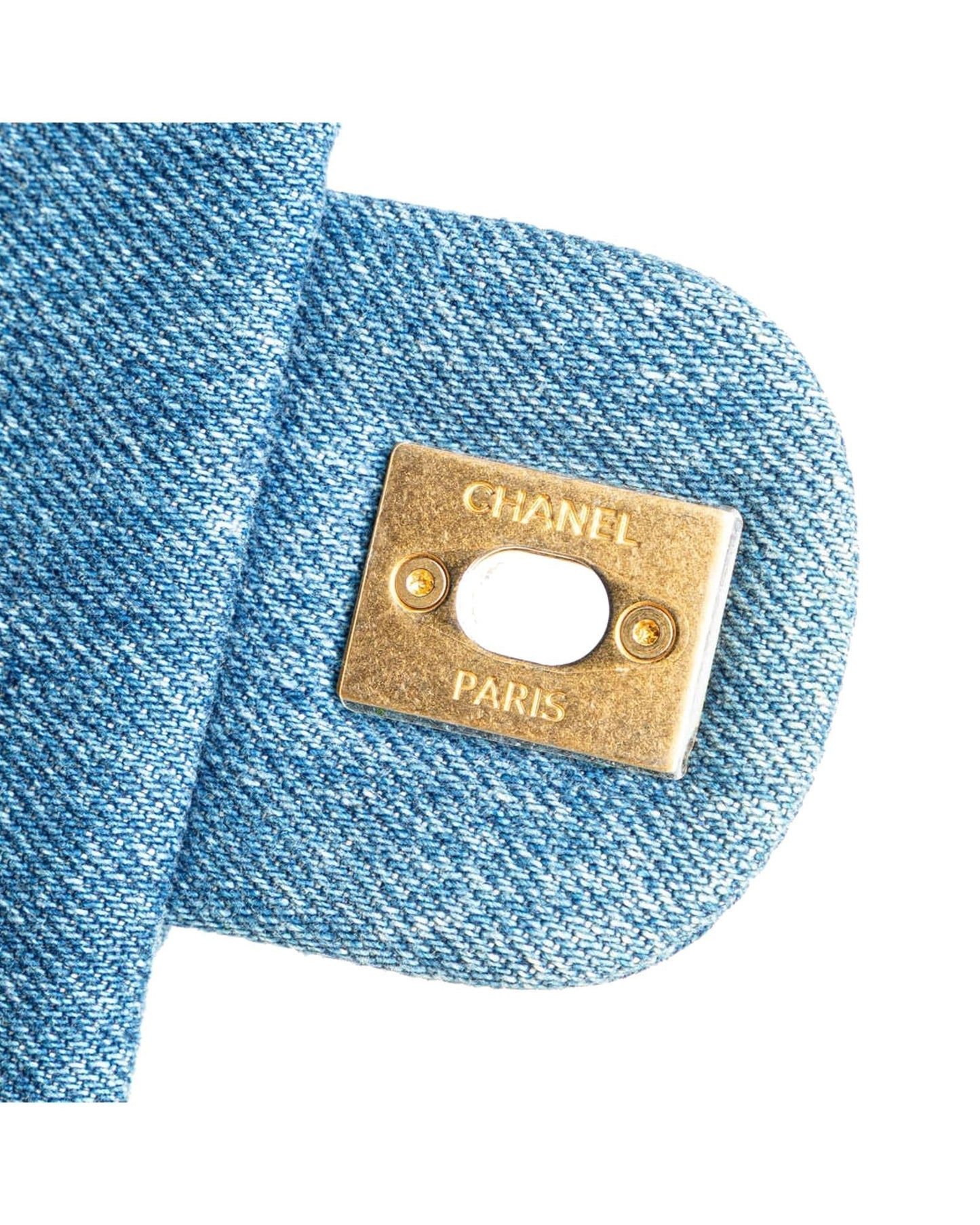 Mini Rectangular Quilted Denim Crossbody Bag