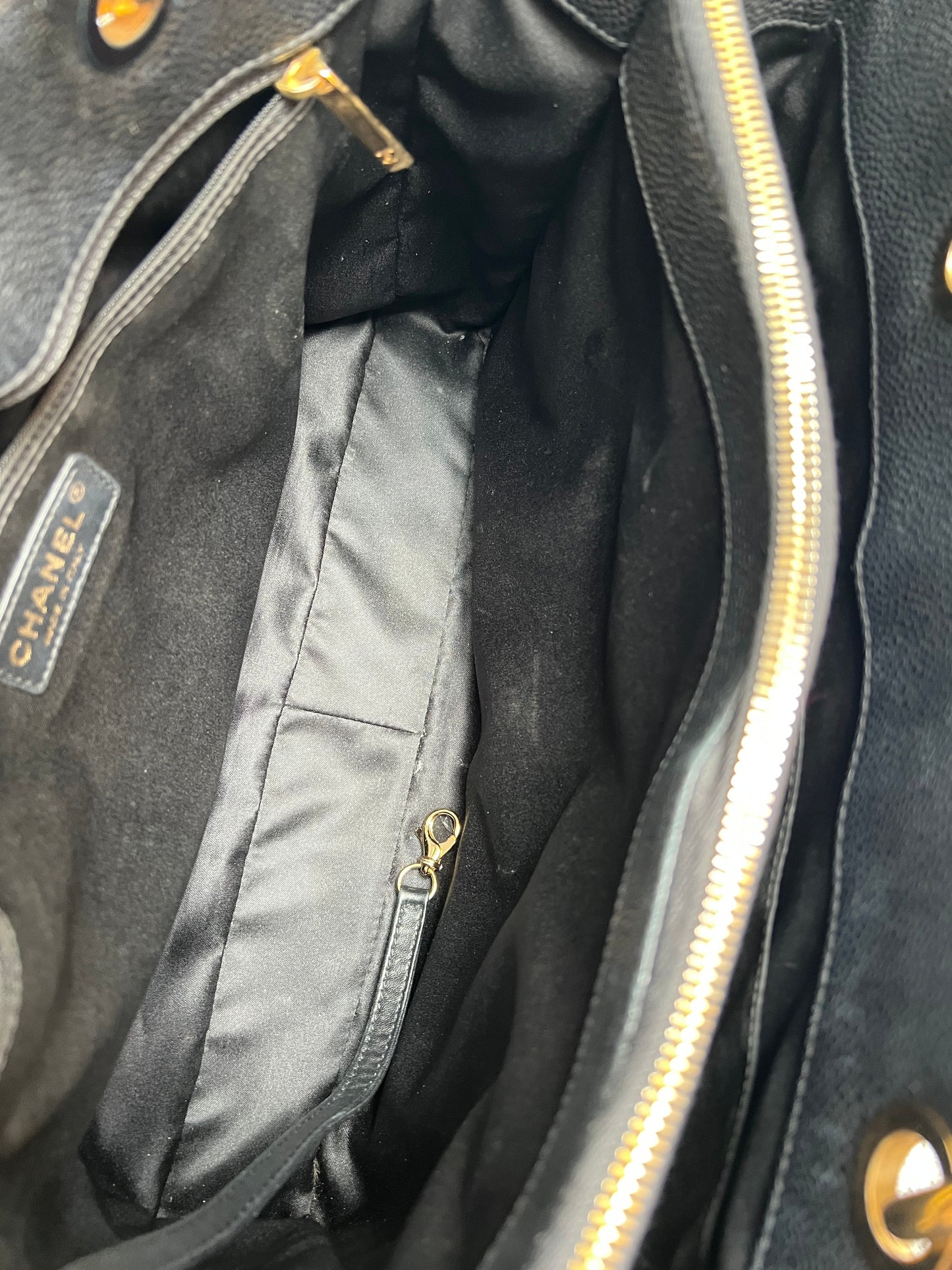 Chanel Black Caviar Grand Shopper Tote Gold Hardware (GST)