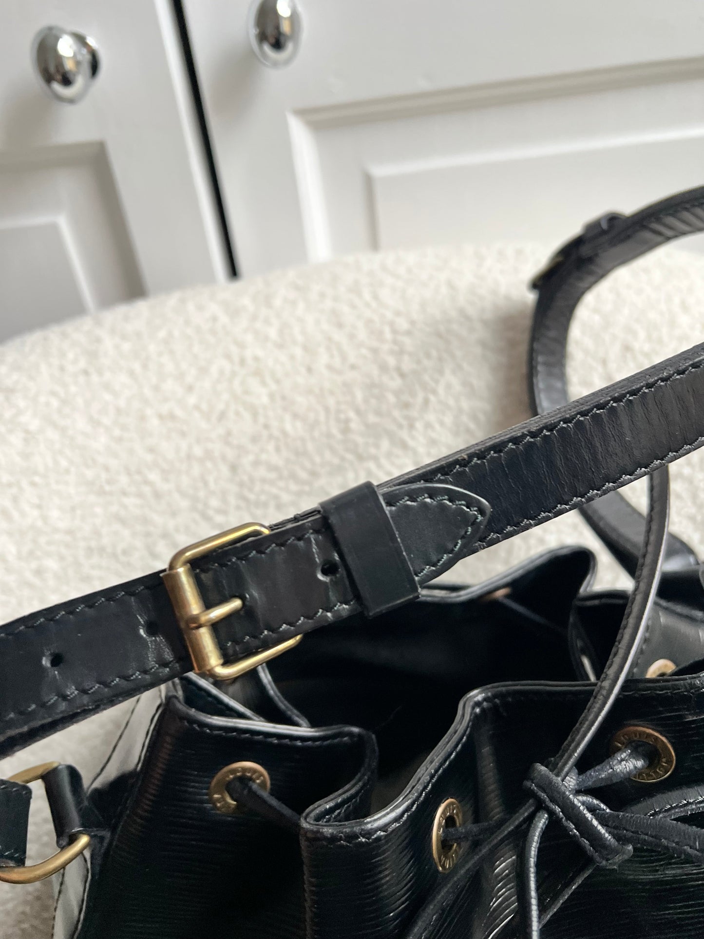 Louis Vuitton Black Epi Noe GM