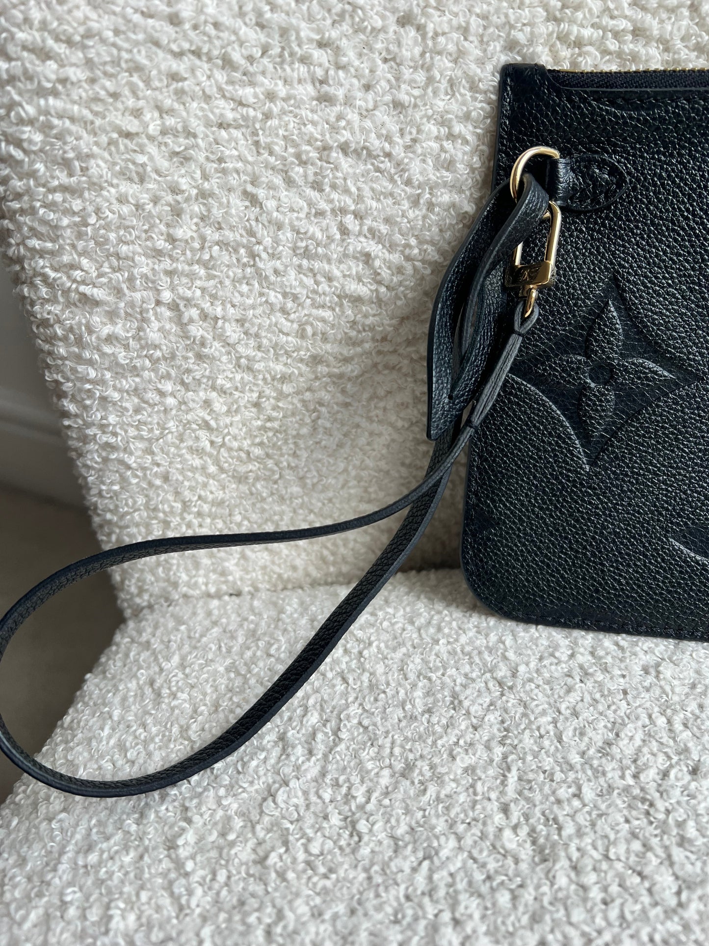 Louis Vuitton Pouch (from Neverfull) Black Empreinte