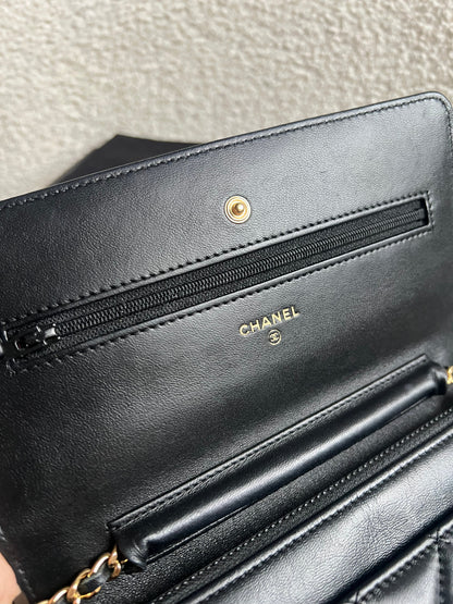 Chanel Wallet on Chain in Black Lambskin Gold Hardware (RRP £2,930)
