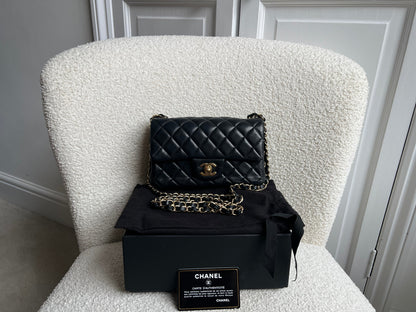 Chanel Mini Rectangular Classic Flap in Black Lambskin (RRP £4,390)
