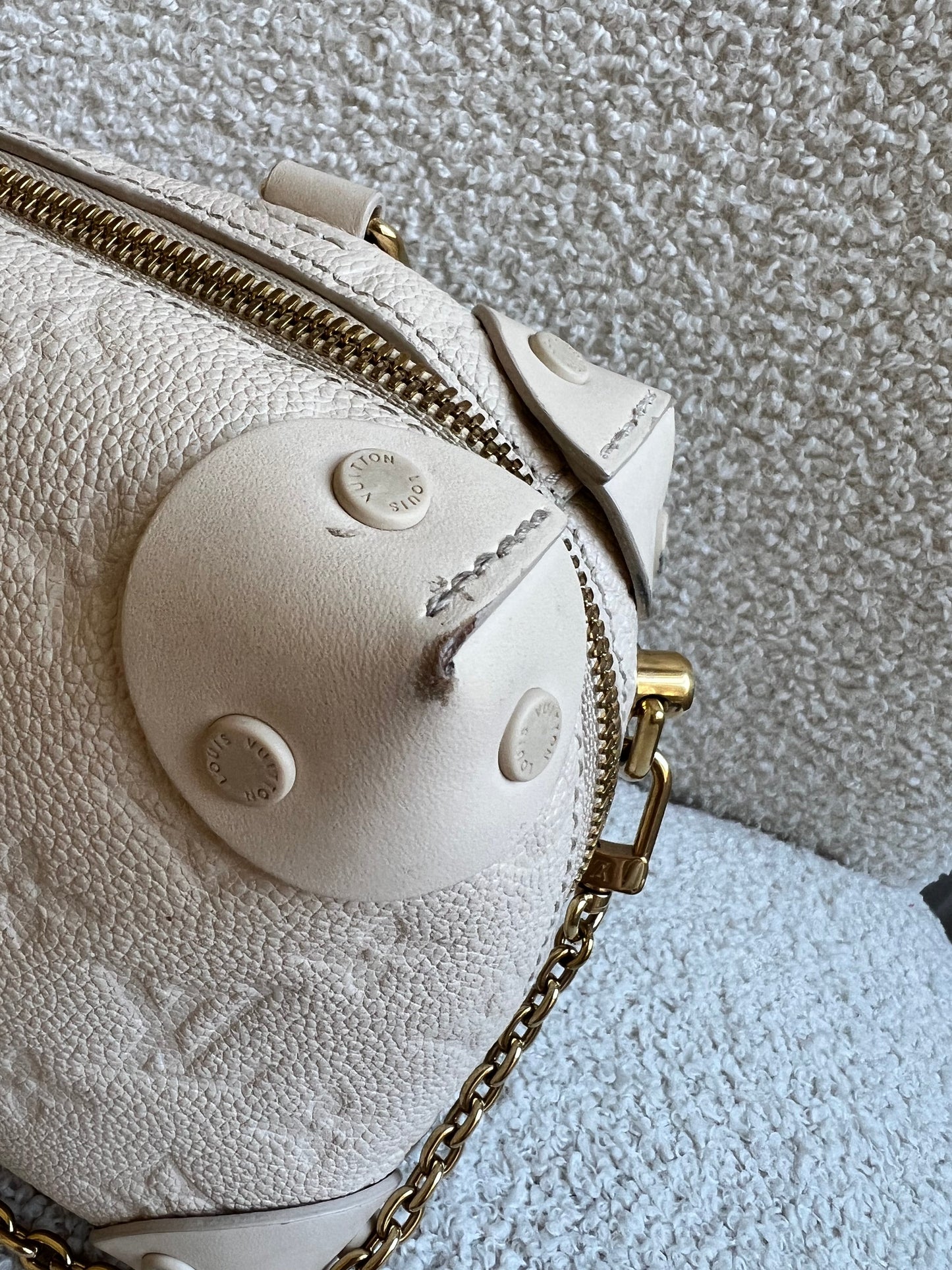 Louis Vuitton Cream Empreinte Petite Malle Souple Bag (RRP £2420)