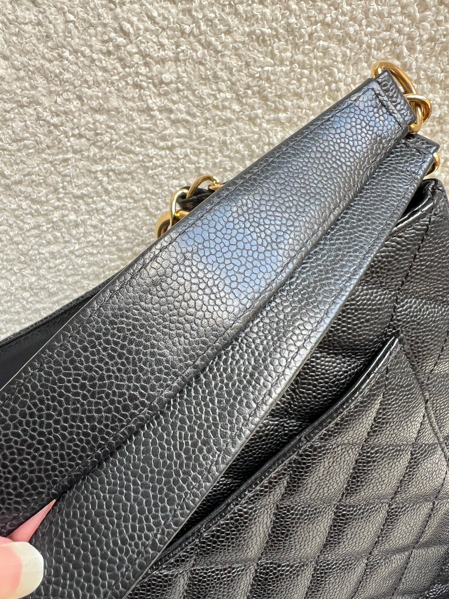 Chanel Black Caviar Grand Shopper Tote Gold Hardware (GST)