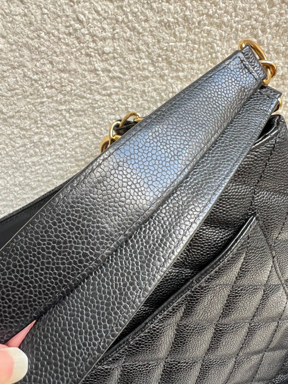 Chanel Black Caviar Grand Shopper Tote Gold Hardware (GST)