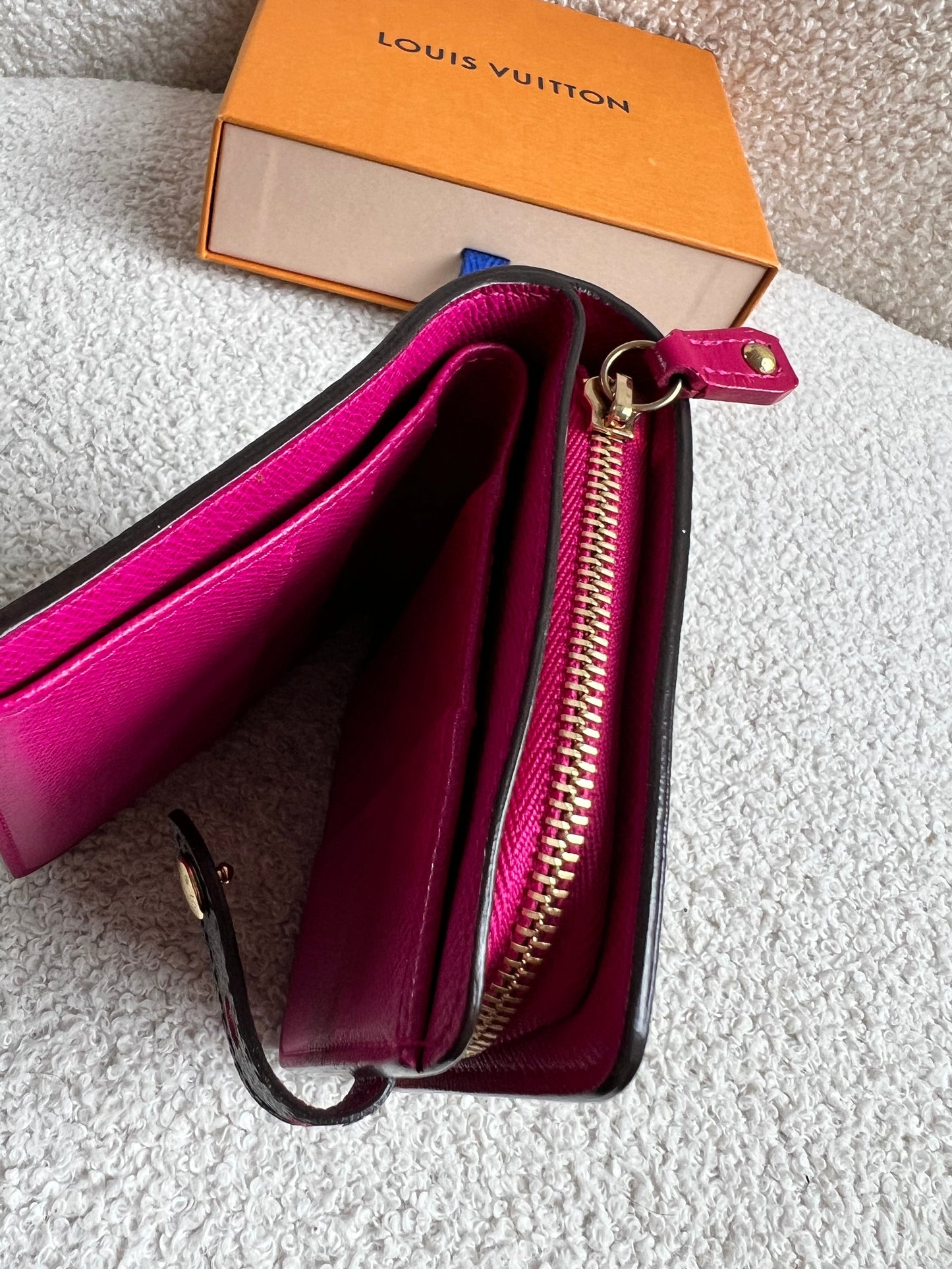 Louis Vuitton Perforated Monogram Fuchsia Compact Wallet