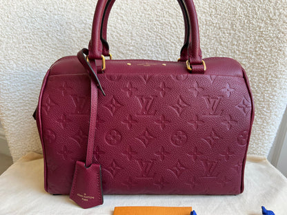 Louis Vuitton Speedy 25 Raisin Empreinte (RRP £1,840)