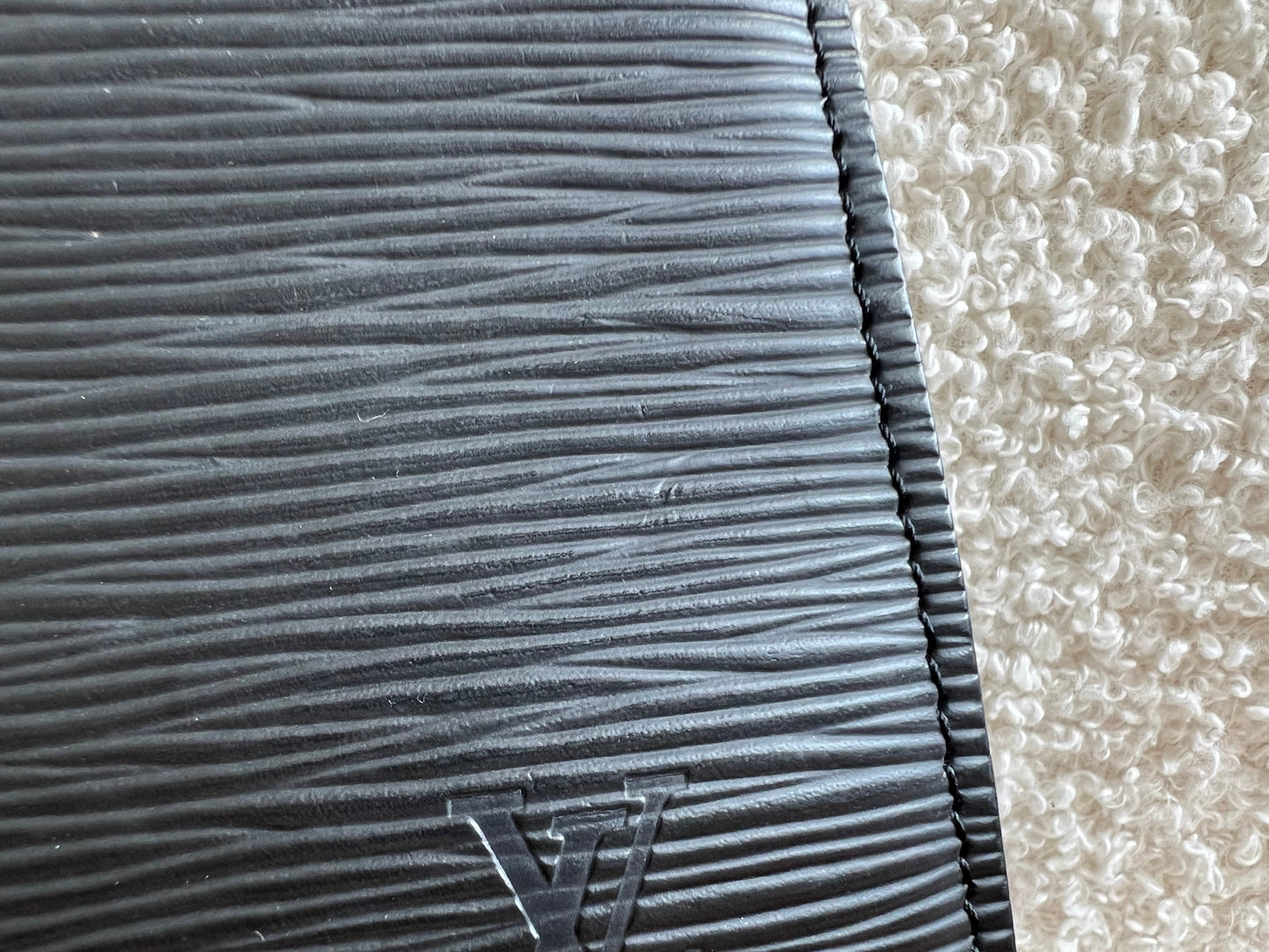 Louis Vuitton Vintage Black Epi Leather Pochette