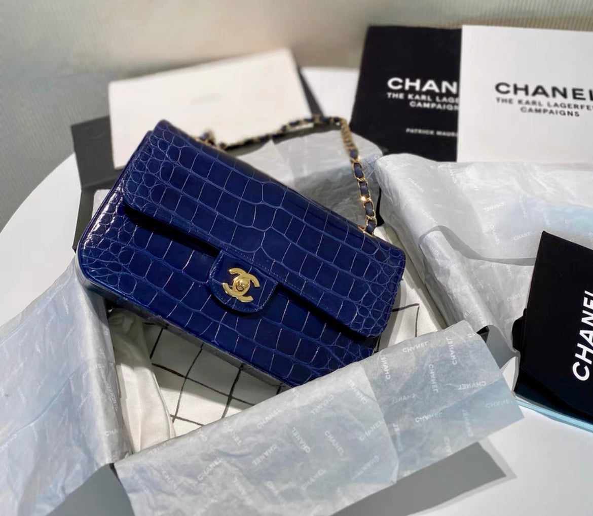 Chanel Classic Flap Leather Gold Shoulder Bag