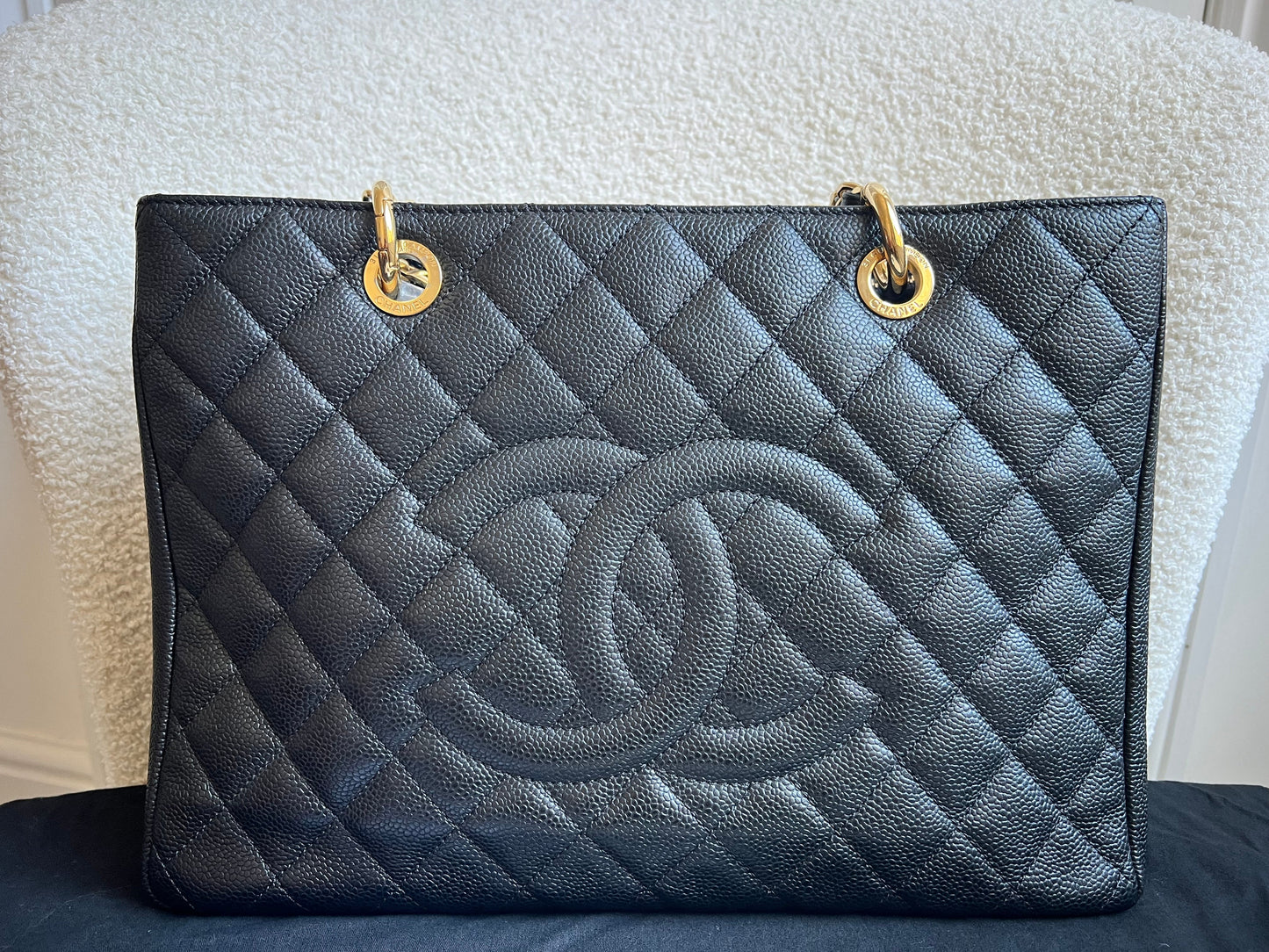 Chanel Black Caviar Grand Shopper Tote Gold Hardware (GST)