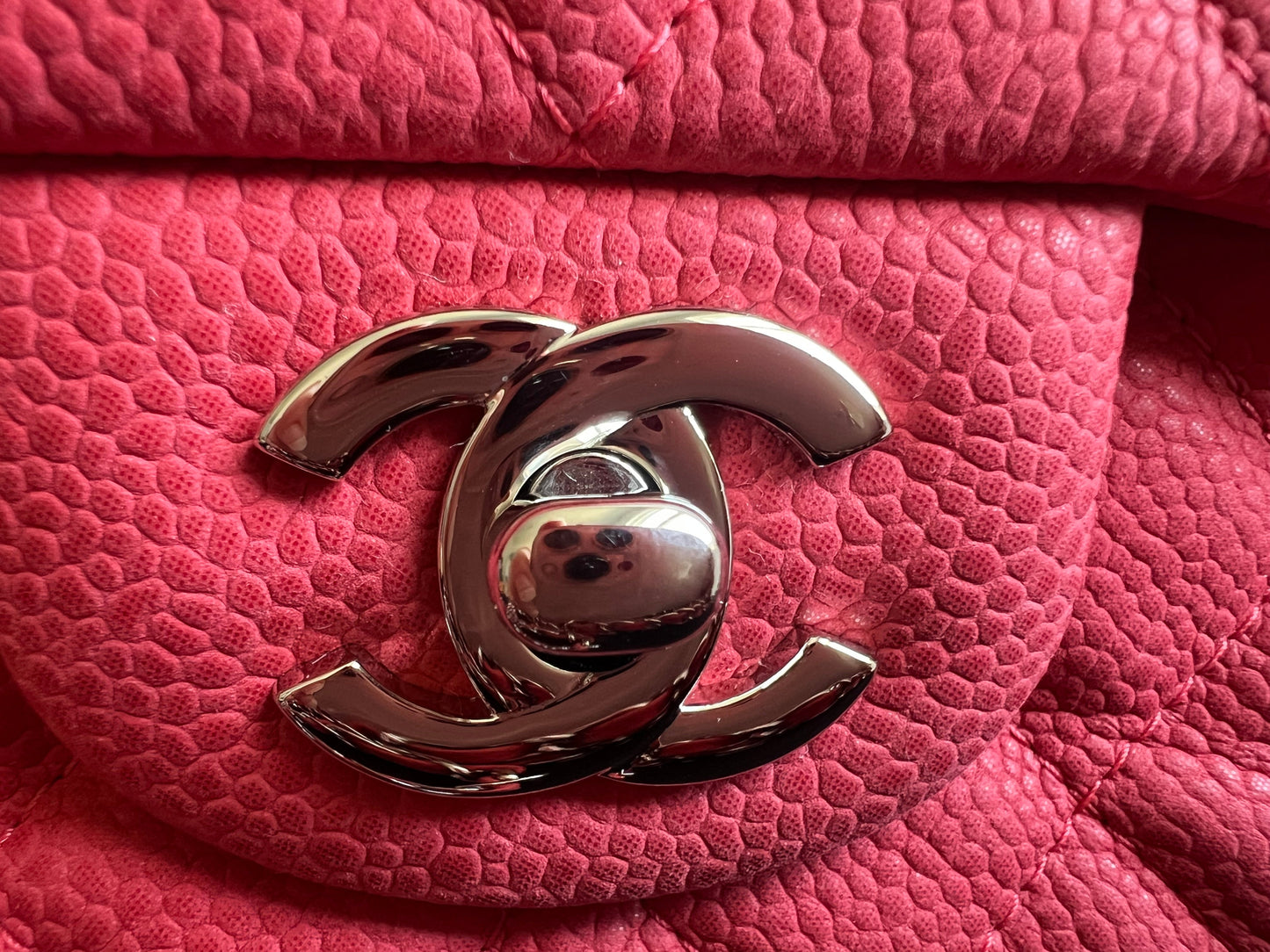 Chanel Square Mini Classic Flap in Coral Red Suede Caviar