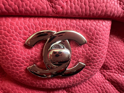 Chanel Square Mini Classic Flap in Coral Red Suede Caviar