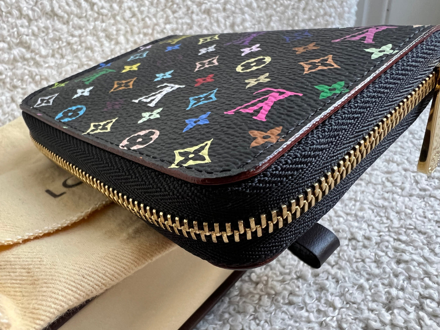 Louis Vuitton Zippy Coin Purse in Black Multicolore Monogram