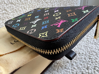 Louis Vuitton Zippy Coin Purse in Black Multicolore Monogram