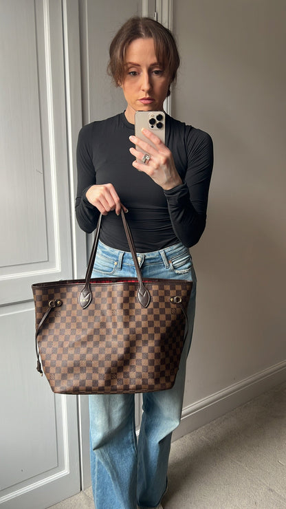 Louis Vuitton Neverfull MM Damier Ebene Cherry Interior (RRP £1,430)