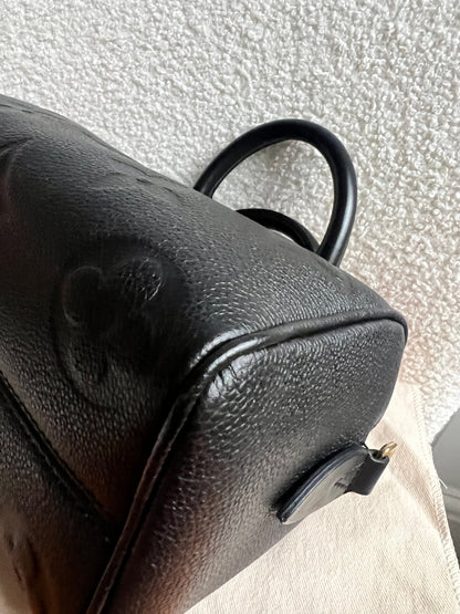 Louis Vuitton Speedy Black Empreinte Bandouliere 20 (RRP £1960)