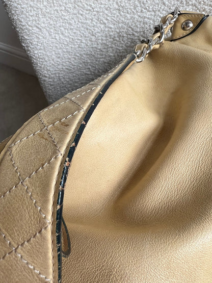 Chanel Beige Edgy Lambskin Large Hobo