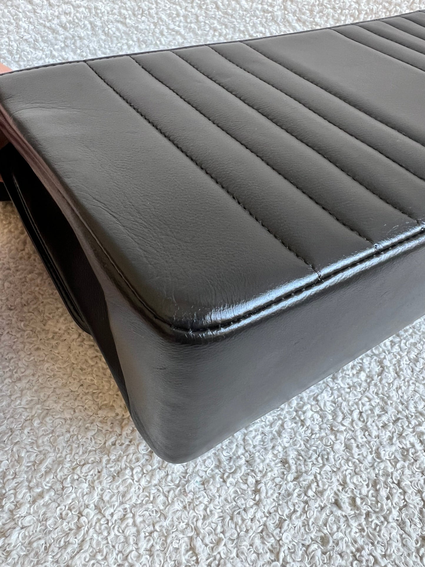 Chanel Medium Black Vertical Quilted Lambskin Vintage Classic Flap Bag with 24K gold hardware