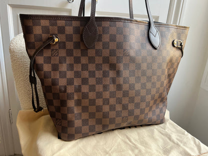 Louis Vuitton Neverfull MM Damier Ebene Rose Ballerine (RRP £1470)