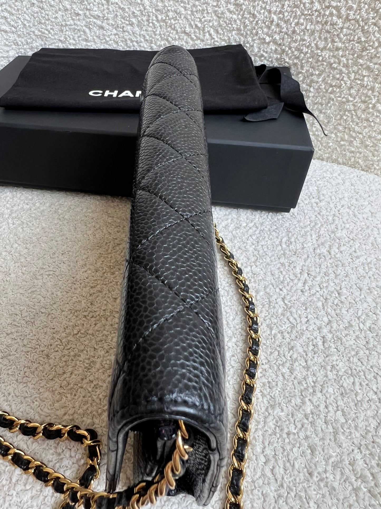 Chanel Black Caviar Wallet on Chain (RRP £2,930)